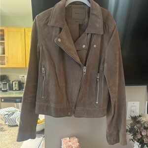 Blank NYC Brown Suede Moto Jacket